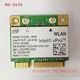 Intel WiFi Link 5100 Half Size Wirless MINI PCI-E Card 512AN_MMW 802.11a/b/g/n 2.4GHz and 5.0GHz 300 Mbps