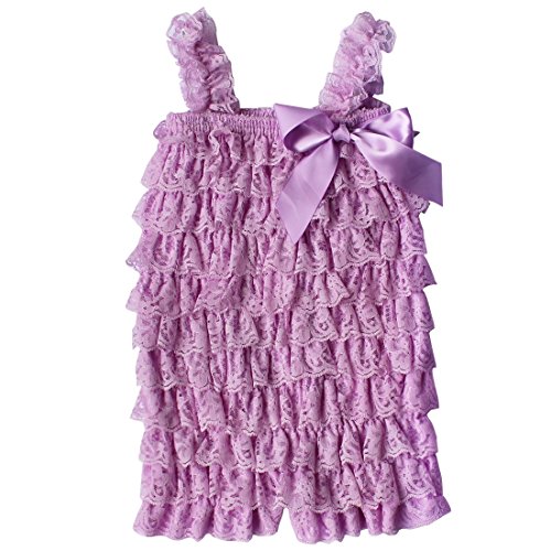 TIAOBU US Baby Girls Summer Spaghetti Ruffle Tiered Romper