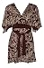  : Kimono Top with Ties/ Brown with Tan Print