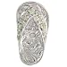 Sterling Silver Hawaiian Flip Flop Slippers Pendant, w/ Brilliant Cut Peridot-colored CZ Stones, 3/4