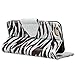 Style4U Iphone 6 Case Bling Flip Case, [Everlasting Shine] Zebra Design Premium Pu Leather Stand Wallet Case With Id Credit Card / Cash Slots + 1 Stylus And 1 Screen Protector Dark Brown / Silver
