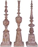 Review Home Decorators Collection  / Set/3 Winslow Finials Set Of Three Cream/brown