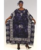 Blue Moonlight Caftan Kaftan with Matching Headwrap