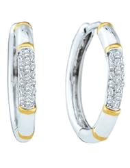 0.15CTW DIAMOND LADIES CLUSTER HOOPS