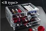Acrylic Makeup Cosmetics Organizer Luxury Crystal Insert Holder Box