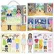 eeBoo Thoughtful Girl PAPER DOLLS PHOEBE & IRIS Poet and Astronomer