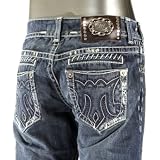 MEK Dubai Jeans by Miss Me Mens Premium Denim Jeans 31 X 34 Medium Wash - M1DUBAS4 - Straight... by MEK Denim