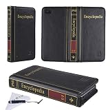 ECO-FUSED Handmade Faux Leather Classic Book Series Case for iPhone 5 also includes 1 Short Stylus and 1 Eco-Fused Microfiber Cleaning Cloth (Encyclopedia/black)
