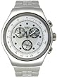 Swatch Men's Irony YOS401G Silver Stainless-Steel Swiss Quartz Watch with Silver Dial