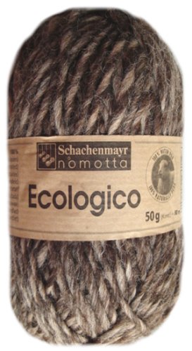 Childrens Toyshop  Garten & Freizeit : Schachenmayr Handstrickgarn Ecologico 50g, naturbelassene Schurwolle, Farbe 85 kamel-mocca