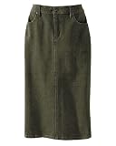 Jean-style denim pencil skirt