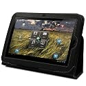 GreatShield Leather Premium Flip Stand Protective Folio Case for Lenovo IdeaPad K1 10.1-Inch Android Tablet (Black)