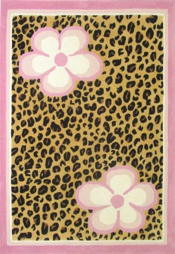 Home Dynamix Area Rugs: Kidz Image: 014 Leopard Rug 43''X55'' Rectangle