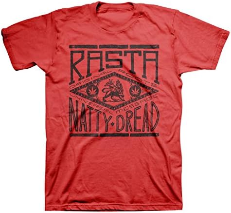 Rasta Natty Dread Men's Red T-Shirt (Medium)
