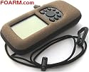 NEW CASE for GARMIN GPSMap 72/76 GPS in 'Hunters & Hikers Brown' w/ Webbing Loop, Lanyard, Clip & "Peel & Stick" Screen Protector. - For Garmin GPSMap 72/ 76/ 76S/ 76CS/ 76CSx/ 76 Cx/ West Marine 76cs plus. Molded 'E-Z-Grip' Protection. Made in USA by FOARM.