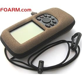 NEW CASE for GARMIN GPSMap 72/76 GPS in 'Hunters & Hikers Brown' w/ Webbing Loop, Lanyard, Clip & "Peel & Stick" Screen Protector. - For Garmin GPSMap 72/ 76/ 76S/ 76CS/ 76CSx/ 76 Cx/ West Marine 76cs plus. Molded 'E-Z-Grip' Protection. Made in USA by FOARM.