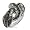 Sparkling Cubic Zirconia Black Snake Ring Size 5 (Sizes 5 6 7 8 9 Available)