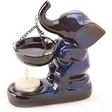 Gifts & Decor Ceramic Elephant Figure Oil Warmer Candle Holder Decor