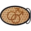 Real Alder Wood Male Insignia Belt Buckle