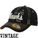 NHL Old Time Hockey Chicago Blackhawks Black Variable Adjustable Hat