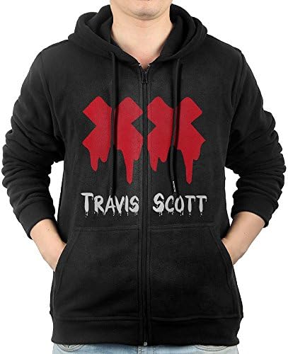 Men's Travis Scott Full Zipper Pocket Hoody Large