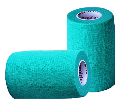Vet Rap Tape, Self Adherent Wrap Tape, Self Adhering Stick Bandage, Self Grip Roll - (3-Inches Wide) x 15' Feet - (Teal)