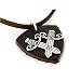 Brown Leather Pendant With Crossing Swords