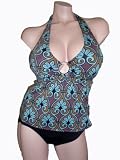 Anne Cole Faux Halterkini One Piece Swimsuit
