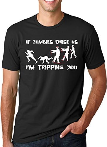 Zombies Eat Brains And Zombie Chasing T Shirt Combo Awesome Horror Tees 2-Pack L