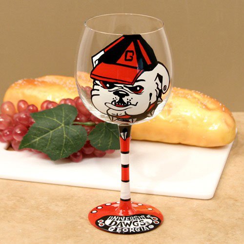 University of Georgia Wine Glass