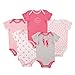 Luvable Friends Girls Bodysuit 5pk Ballet (Hanging), 9-12 Months