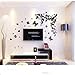 SOLEDI Classic Floral Black Vine Butterfly Flower DIY Wall Stickers Mural Art Wall Home Office Room Decor Vinyl Wall Decal