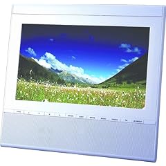 Muvid TVF 100-2 Tragbarer LCD-TV (Fotorahmen, UKW-Tuner, 25,4 cm (10 Zoll) Display, DVB-T Tuner, Kartenleser) wei�
