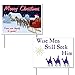 VictoryStore Yard Sign Outdoor Lawn Decorations: Merry Christmas Religious Yard Sign Set of 2 Wise Men Still Seek Him with Yard Stakes (2 Different Signs)