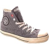 Converse Men's Ramones All Star Hi ( sz. 07.0, Black/Red/Milk )