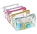 Sealike Waterproof Clear Transparent PVC Cosmetic Organizer Bag for Travel with Stylus (Silver)