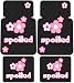 Spoiled w/ Pink Flowers - 4 Pc Floor Mats Set