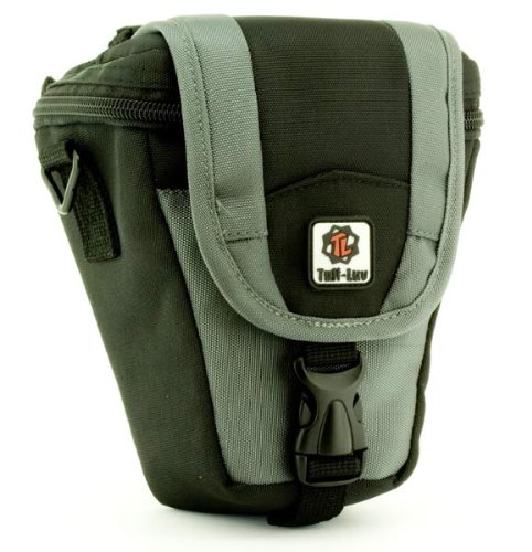 Tuff-Luv Sac pour les appareils photo num�riques et cam�scopes Nikon P80 D40 D40x (Gris/Noir) Dimension 1