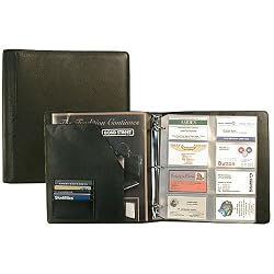 Bond Street 552108BLK Black Leather Business Card Case