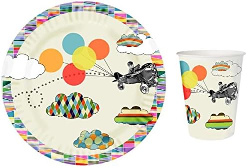 Little Ideas Studio PP001 Airplane Paper Plate Novelty