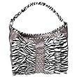 Journee Collection Ruffled Zebra Print Hobo Bag