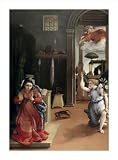 Annunciation by Lorenzo Lotto poster print,25.2 in. x 34 in.