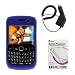 GTMax Rapid Car Charger IC Chip + Blue Rubberized Hard Cover Case + LCD Screen Protector for T-Mobile Blackberry Curve 3G 9300