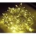 10er LED Lichterkette Batterie warmwei� Kabel wei�
