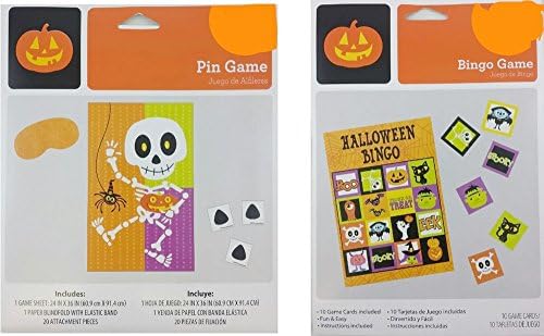 Halloween Fun Bingo & Pin Game Bundle