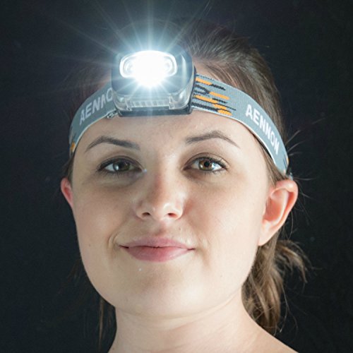 LED Headlamp Flashlight + 2x Safety Armbands, Super Bright