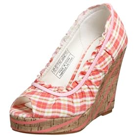 Sugar Women's Daisy Duke Mini Plaid Wedge