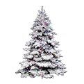 Pre-Lit Flocked Alaskan Artificial Tree - 7.5'