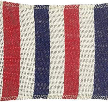 Patriotic Red White &amp; Blue Burlap Ribbon Roll 5.5 inches x 10 feet