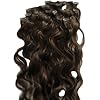 Clip In Extensions Haarverl�ngerung Set 55 cm GEWELLT Farbwahl, Farbe:#4 braun